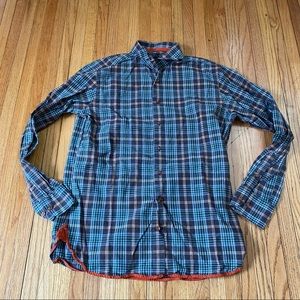 Hammer Made Brown Plaid Long Sleeve Button Shirt Size 39 / 15.5 Small